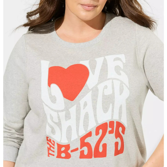 NWT Torrid The B-52s Cozy Fleece Sweatshirt Crew Graphic Pullover Plus Size 2 2X - Picture 4 of 10